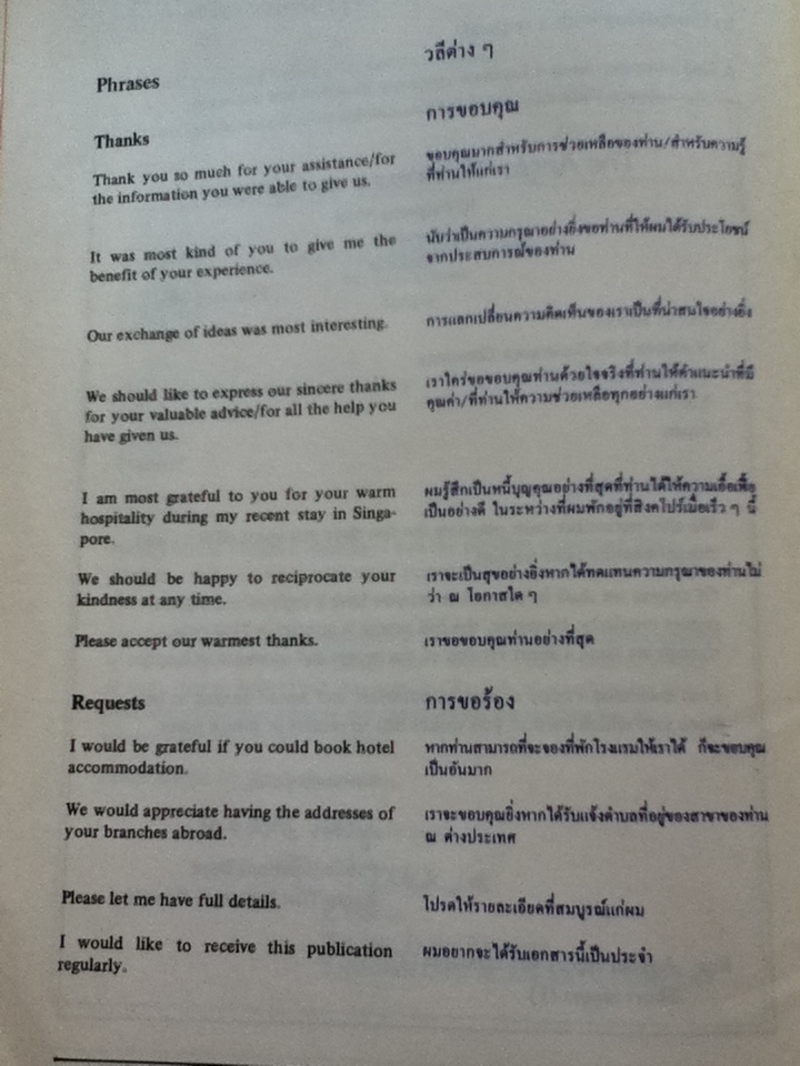 จดหมายอังกฤษสำหรับธุรกิจทุกประเภท (มีตัวอย่างวลีพร้อมคำแปลภาษาไทย)