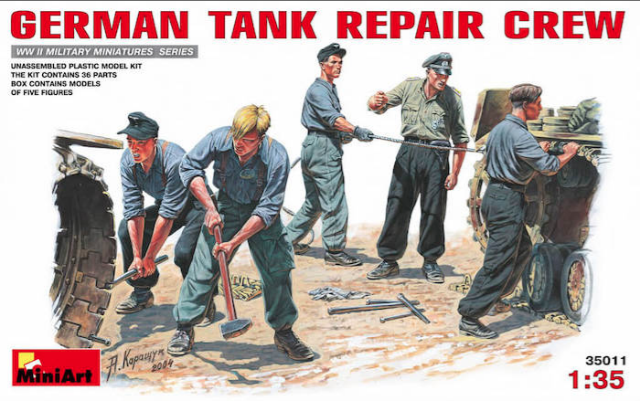 โมเดลฟิกเกอร์ทหาร MiniArt ขนาด 1/35 MI35011 German Tank Repair Crew
