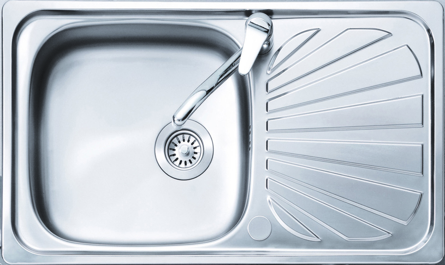 DL80 อ่างล้างจาน 1 หลุม 1 ที่พัก (รวมก๊อกTP36)