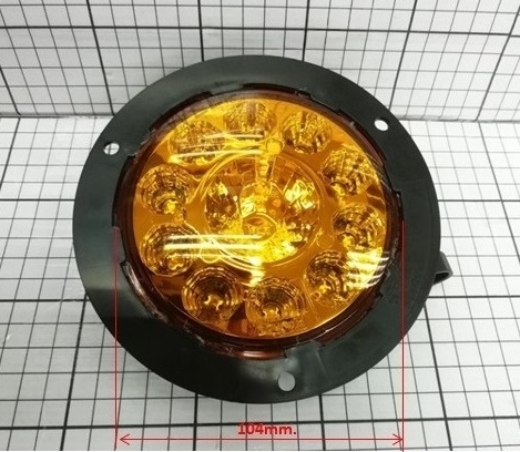ไฟท้าย LED กลม 4 นิ้ว 24V ขอบพลาสติค