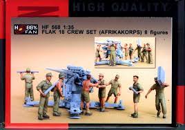 โมเดลฟิกเกอร์ AFV ขนาด 1/35 HF568 FLAK 18 AFRIKA KORPS - 8 FIGURES