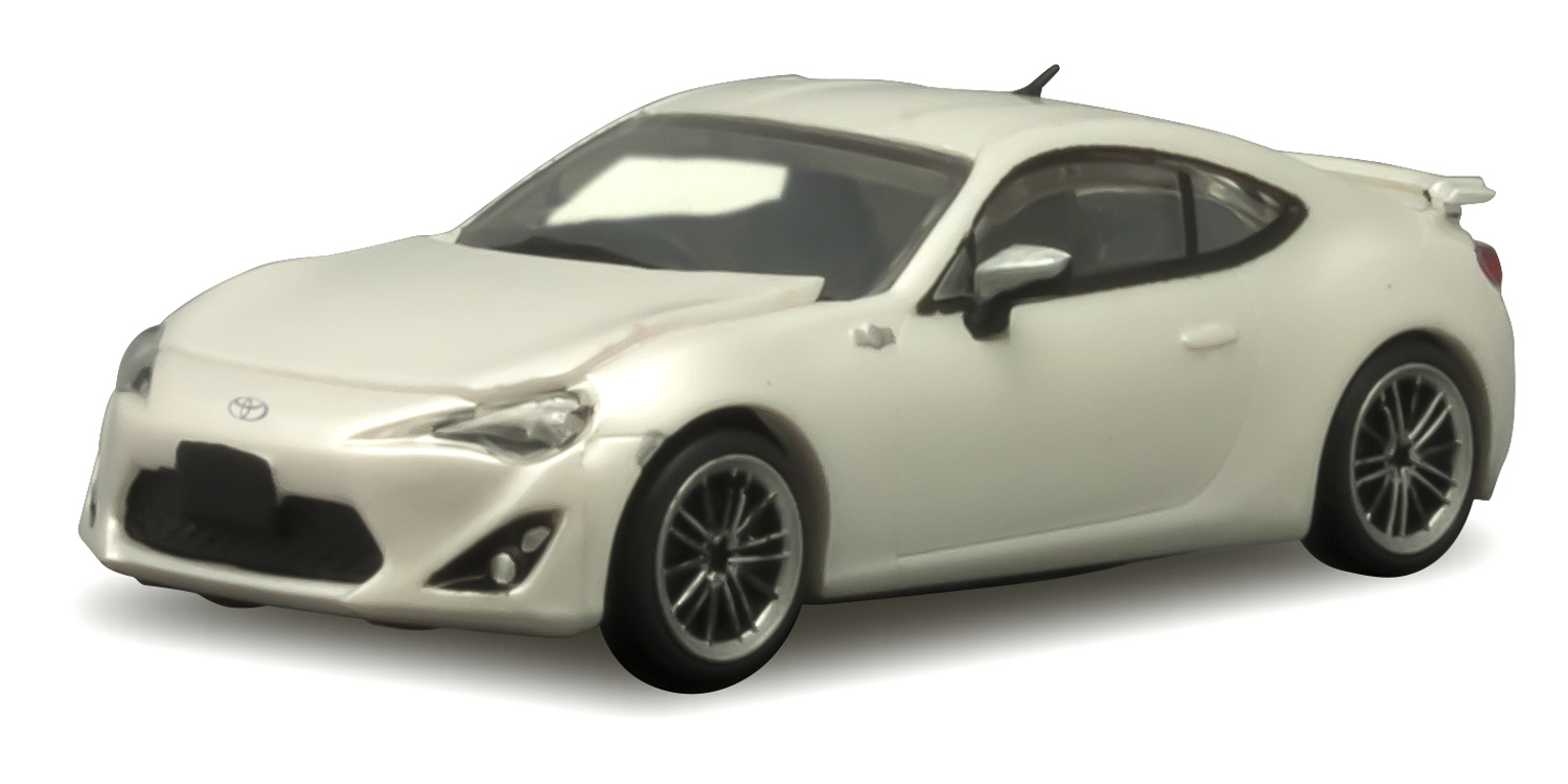 โมเดลรถญี่ปุ่นจำลองขนาด 1/64 เอฟทอย ชุดรถญี่ปุ่นคลาสสิค ชุด 5 #2-A Toyota86 ZN6 Cream