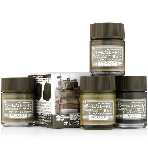 CS581 Mr.Hobby Color Modulation Set Olive Drab (U.S.A. WW 2)