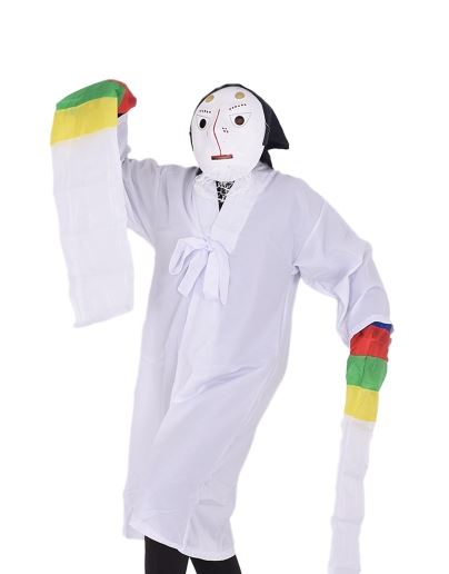 [ปลอกแขนฟ้อนรำเกาหลี] Saekdong Hansam สำหรับสวมมือในการแสดงฟ้อนรำหน้ากากเกาหลี 색동한삼 Korean Saekdong Hansam Korean Classical Dance / Korean Mask Dance