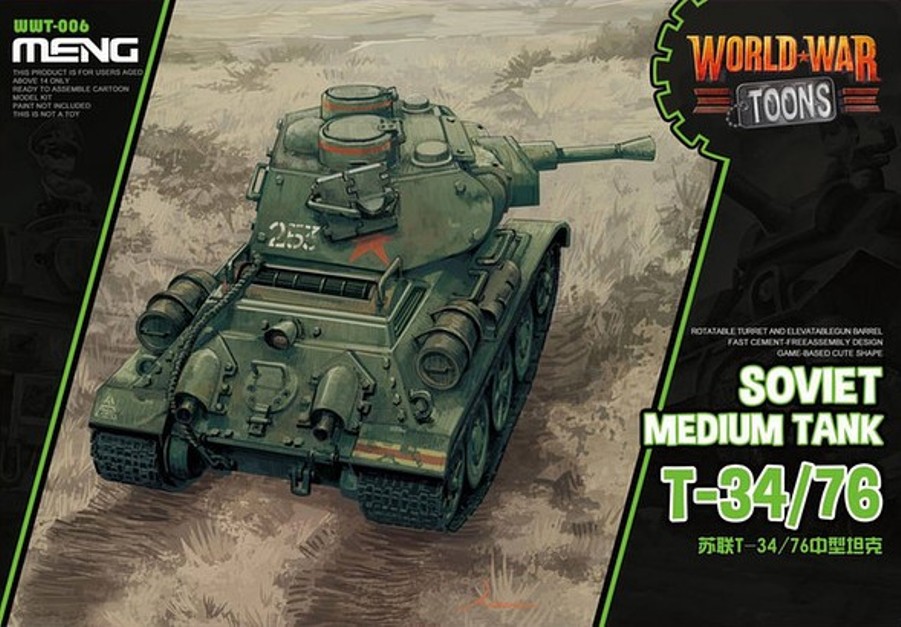 โมเดลรถถังไข่ Meng Model World War Toons WWT-006 Soviet Medium Tank T-34/76