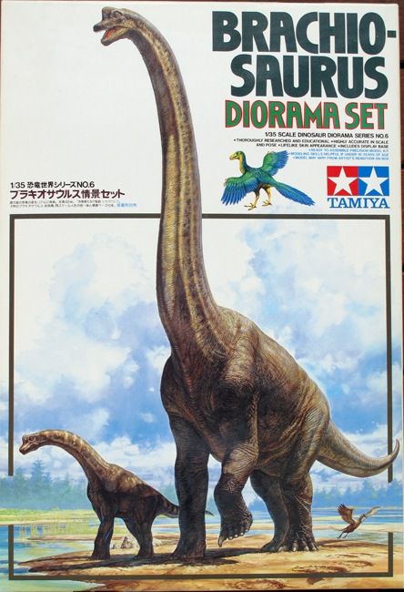 โมเดลไดโนเสาร์ Tamiya ขนาด 1/35 TA60106 Brachiosaurus Aurus Diorama Set