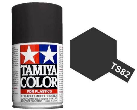สีพ่นโมเดลรถ สีพ่นโครงรถ สีสเปรย์ทามิย่า Tamiya Spray Color TS-82 Rubber Black (100 ml)