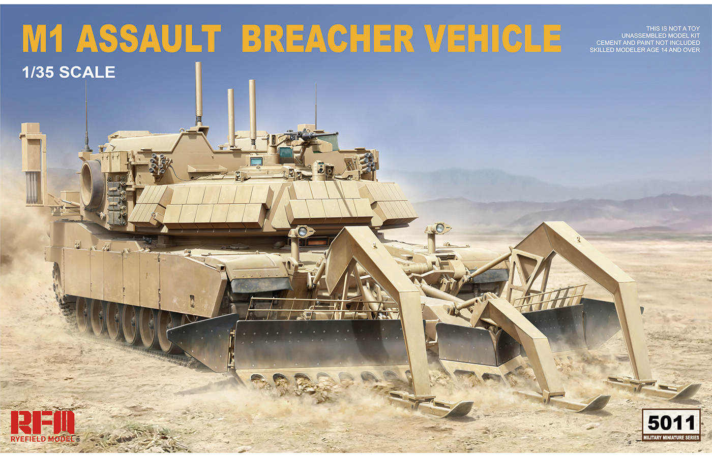 โมเดลรถถัง Ryefield Model (RFM) 1/35 RM-5011 M1 Assault Breacher Vehicle (ABV)