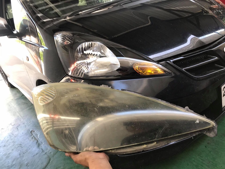 LENS กรอบไฟหน้ารถยนต์ HONDA JAZZ ปี 2008-2010 ก่อนไมเนอร์เช้นจ์