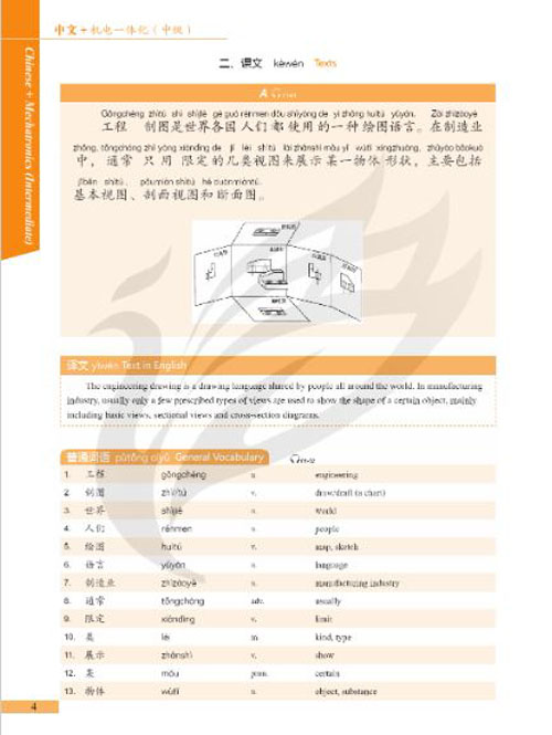แบบเรียนภาษาจีนเมคคาทรอนิกส์ Chinese + Mechatronics (ระดับกลาง) 中文+机电一体化（中级）Chinese + Mechatronics (Intermediate)