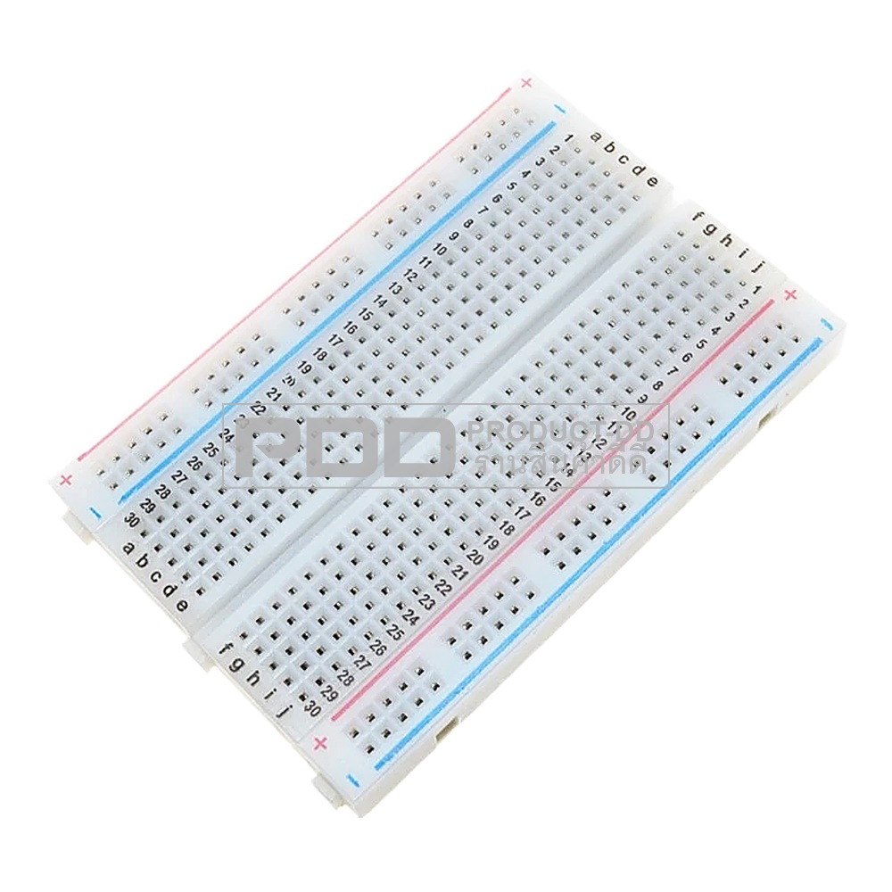 โปรโต้บอร์ด เบรดบอร์ด 400 ช่อง สำหรับทดลองวงจรอิเล็กทรอนิกส์
