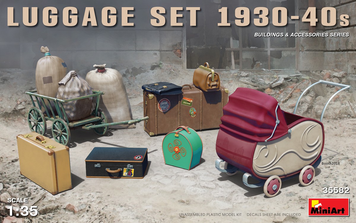 โมเดลฟิกเกอร์ MiniArt ขนาด 1/35 MI35582 Luggage Set 1930-40s
