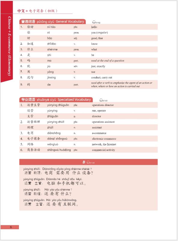 แบบเรียนภาษาจีนอีคอมเมิร์ซ Chinese + E-commerce 中文+电子商务 Chinese + E-commerce