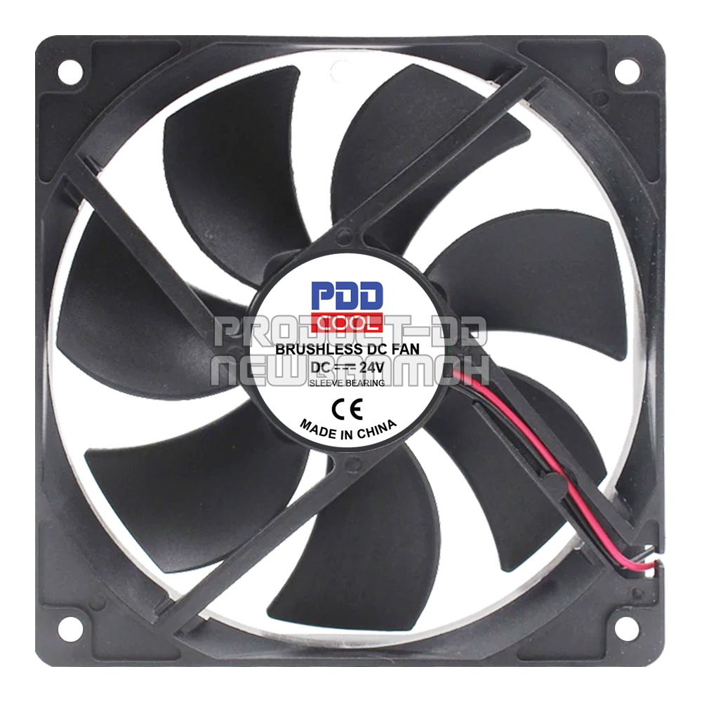พัดลมระบายความร้อน DC 24V 12025SL บุช Sleeve Bearing ขนาด 4.5 นิ้ว (12x12x2.5 ซม.)