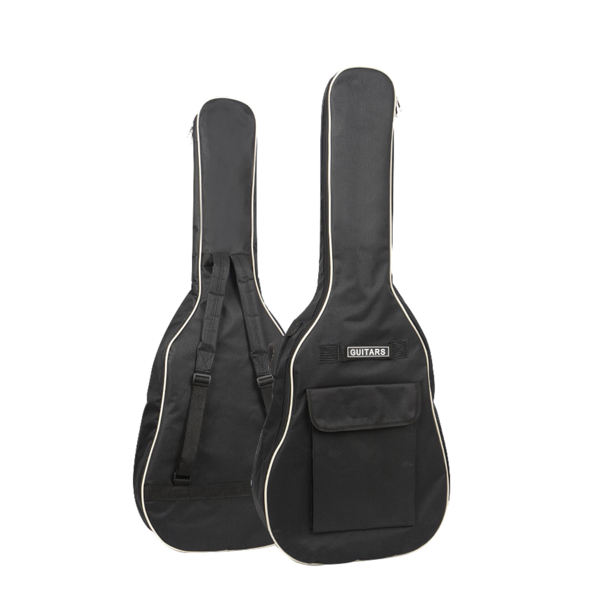 กระเป๋ากีตาร์ กระเป๋ากีตาร์โปร่ง คุณภาพสูง Guitar Bag ขนาด 38- 41 นิ้ว - สีดำ