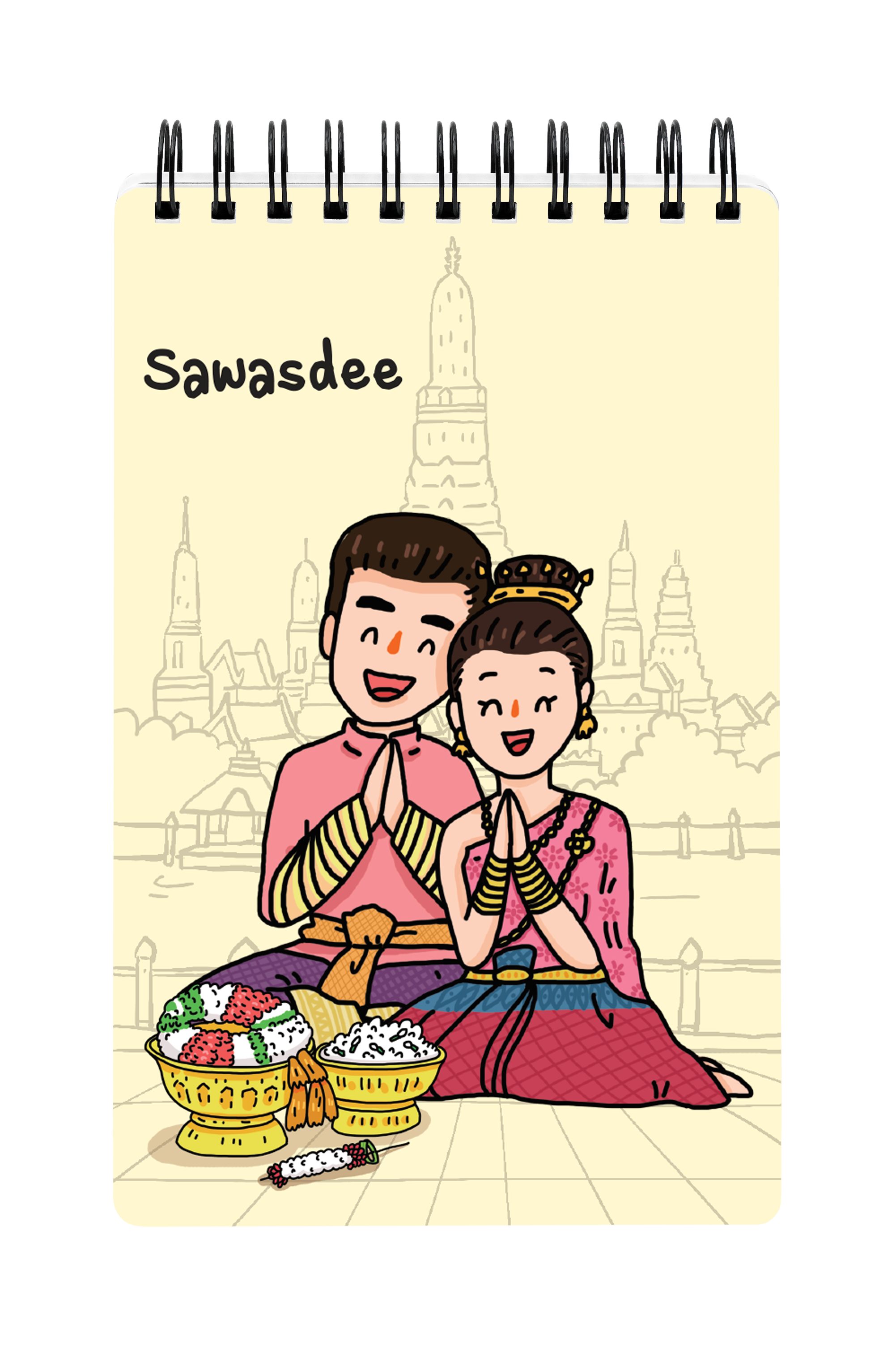 สมุด Mini Pop-Up Pursenote สันห่วง I love Thailand - สวัสดี
