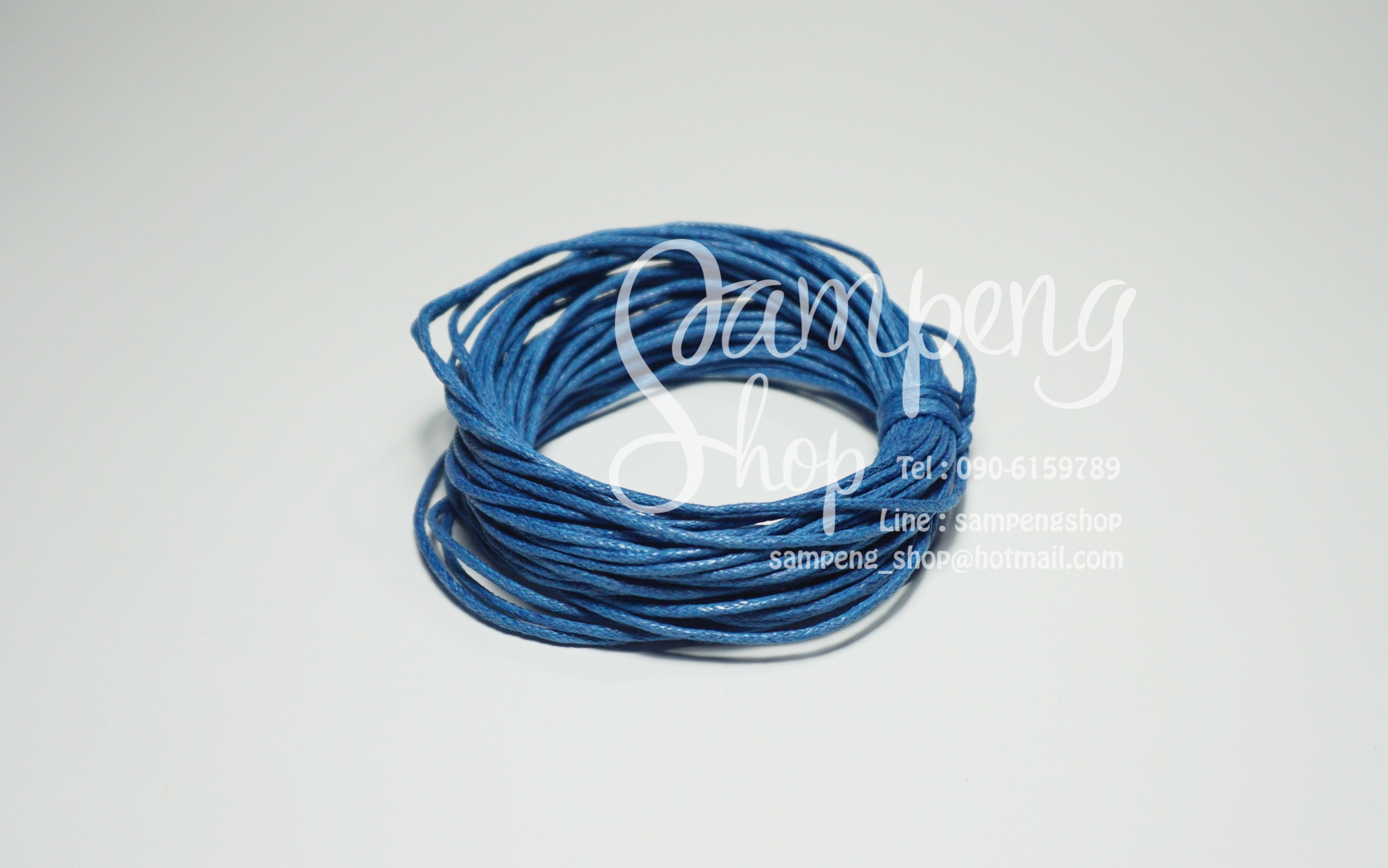 เชือกคอตตอน สีน้ำเงิน 1.5มิล (1หลา)