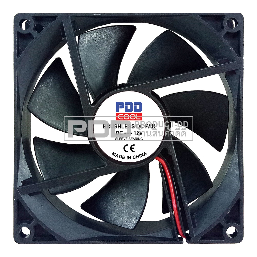 พัดลมระบายความร้อน DC 12V 8025SL บุช Sleeve Bearing ขนาด 3 นิ้ว 8x8x2.5 ซม.