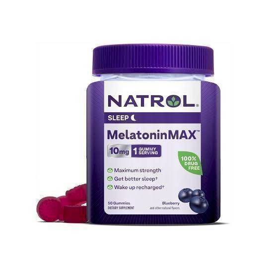 Natrol Melatonin Gummies 10 mg 50 Gummies #Blueberry