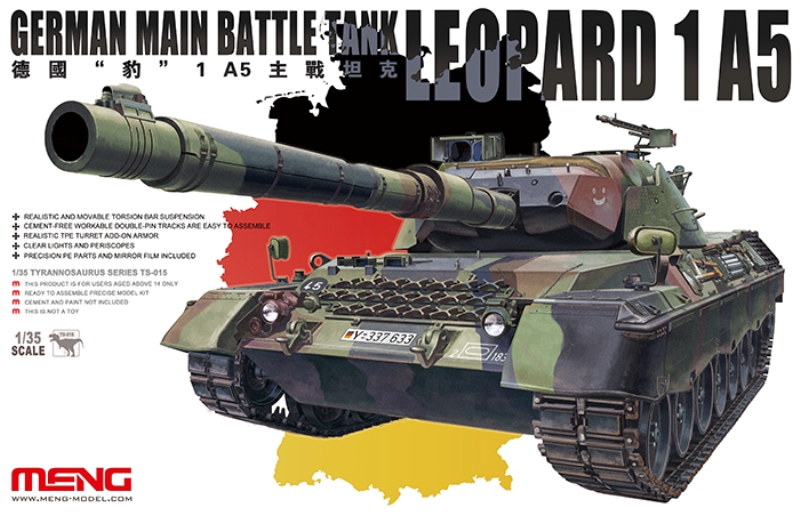 โมเดลรถถัง Meng Model ขนาด 1/35 TS-015 German Main Battle Tank Leopard 1 A5