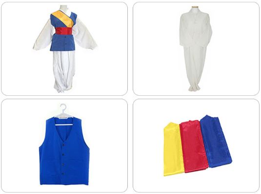 ชุดเกาหลี ซามุลโนรี การละเล่นพื้นบ้านเกาหลี (แบบที่ 1) 사물놀이 Samul nori