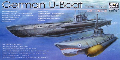 โมเดลเรือดำน้ำ AFV Club ขนาด 1/350 SE73504 German U-Boat Type 7/C41