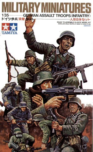 โมเดลฟิกเกอร์ทหาร Tamiya ขนาด 1/35 TA35030 German Assault Troops Kit