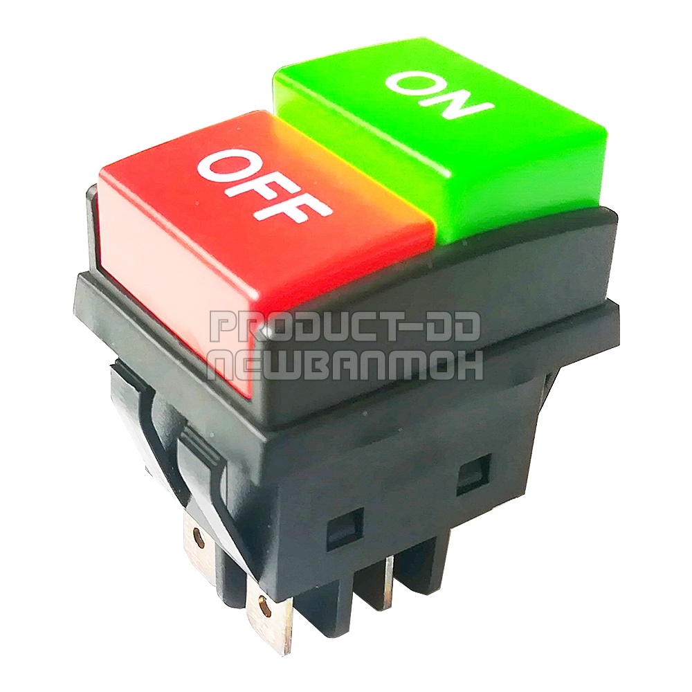 WF03-C1 สวิตช์กระดก ON-OFF (เขียว-แดง) 4 ขา 14A 250V AC IP55