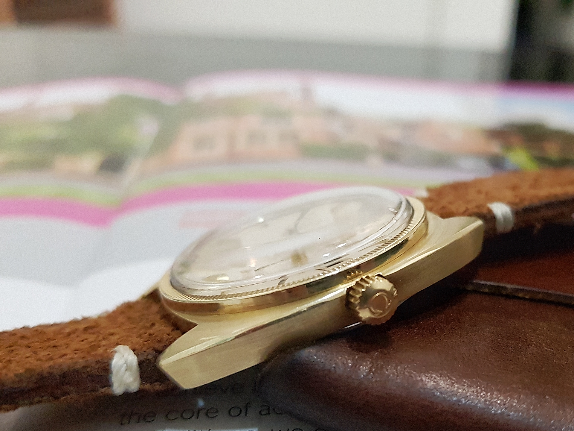 Omega Constaillation Gold Cap cal.564 นาฬิกาข้อมือ Vintage Omega หอดูดาว ขอบหยัก ทองหุ้ม ขนาด 35mm สำเนา