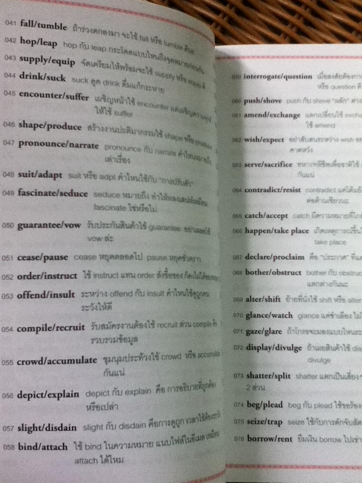 Verb Synonyms คำกริยาพ้องความหมาย ขยายคำเหมือน/ MOIM