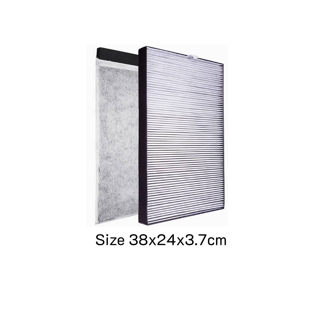 AFS0031 ไส้กรองเครื่องฟอกอากาศ / ไส้กรองฝุ่น / ไส้กรองเครื่องกรองอากาศ ขนาดรวม 38x24x3.7 ซม. กว้าง 24 ซม. ยาว 38 ซม. สูง 3.7 ซม.