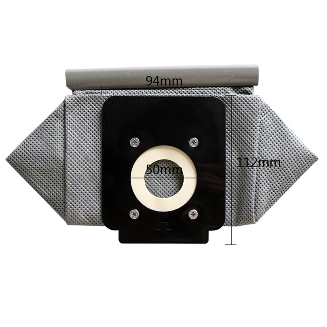 DB0012 ถุงเก็บฝุ่น ถุงเครื่องดูดฝุ่น ความจุ 1 ลิตร ขนาดแปลน 94X112 มม. ศูนย์กลางท่อ 45 มม.