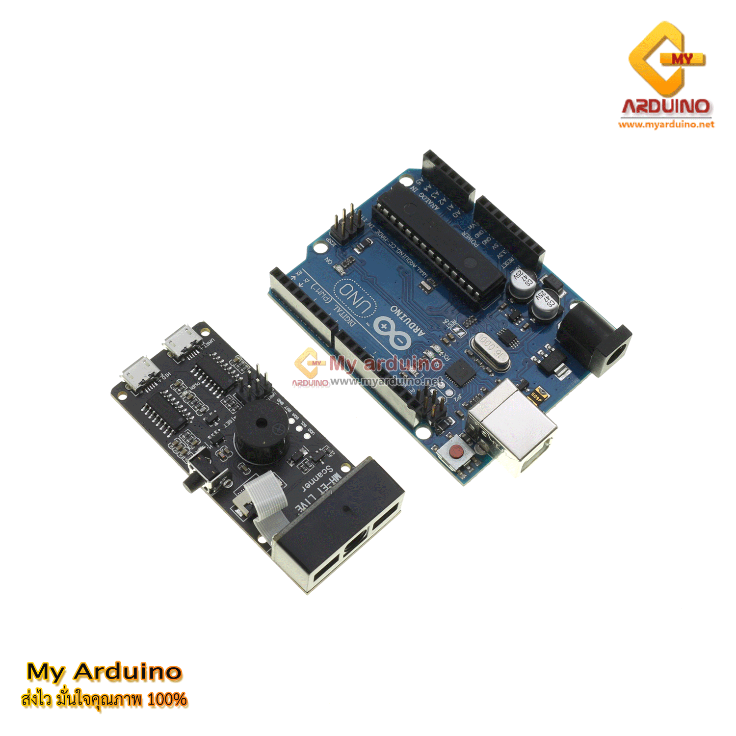 สอนใช้งาน Arduino อ่าน บาร์โค้ด คิวอาร์โค้ด MH-ET LIVE Scanner V3 ...