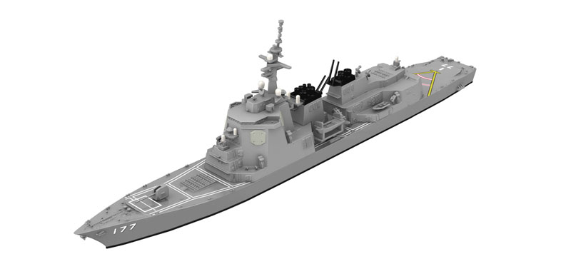 โมเดลเรือรบจำลอง ขนาด 1/1250 ยี่ห้อเอฟทอย ชุด Modern Vessels Kit Collection Vol.3 เบอร์ 1B Atago offshore specifications