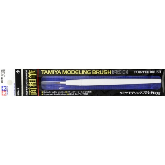 TA87175 Tamiya Modeling Brush ProII Pointed Brush พู่กันปากกลมเล็ก Pro II