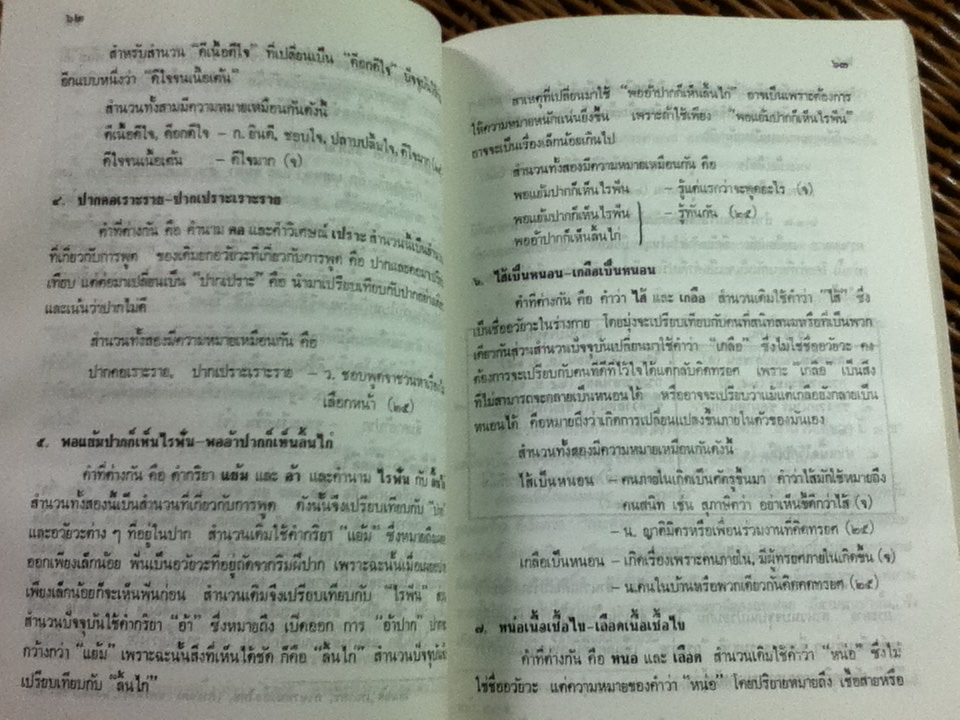 การเปลี่ยนแปลงถ้อยคำและความหมายของสำนวนไทย/ ไขสิริ ปราโมช ณ อยุธยา