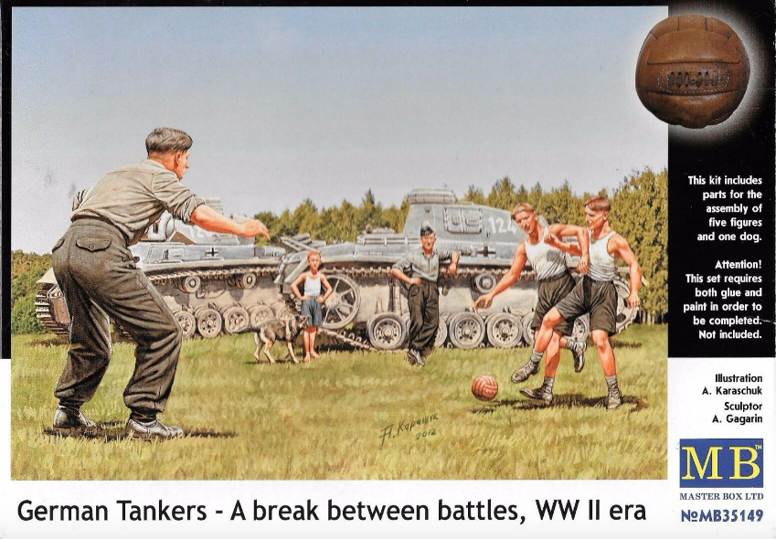 โมเดลฟิกเกอร์ Master Box ขนาด 1/35 MB35149 German Tankers - A Break Between Battles WWII era
