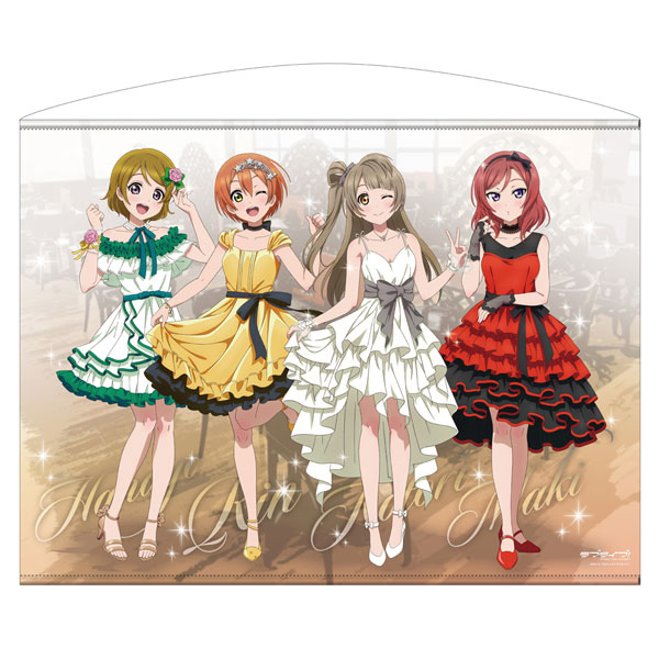 Love Live! New Illustration Kotori & Rin & Maki & Hanayo 100cm Wall Scroll Party Dress 2024 Ver.(Pre-order)