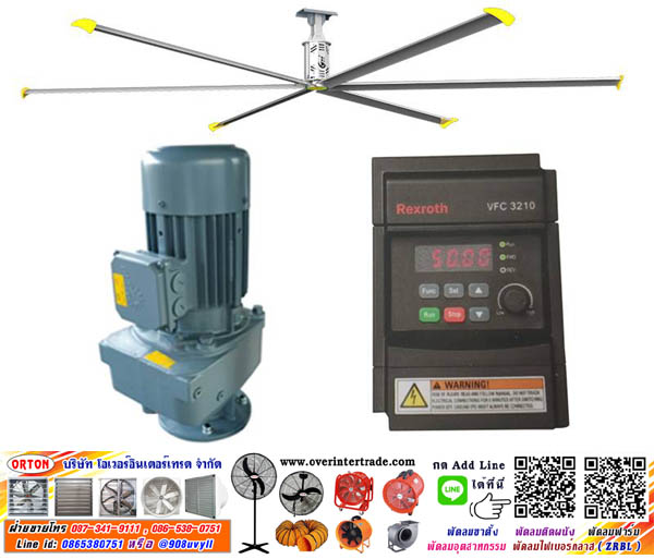 พัดลมยักษ์ ติดเพดาน พัดลมเพดานขนาดใหญ่ เหมาะสำหรับเป็น พัดลมโรงงาน โกดัง โรงงยิม คลังสินค้า โรงรถ ที่โล่งต้องการระบายอากาศ พัดลมยักษ์ประหยัดไฟ