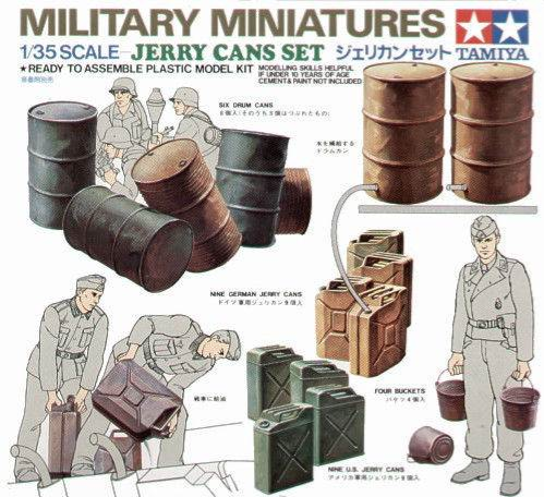 โมเดลฟิกเกอร์ชุดถังน้ำมัน ทหาร Tamiya ขนาด 1/35 TA35026 Jerry Can Set Kit