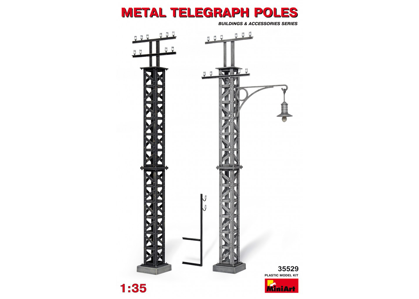 โมเดลเสาโทรเลขเหล็ก MiniArt ขนาด 1/35 MI35529 METAL TELEGRAPH POLES
