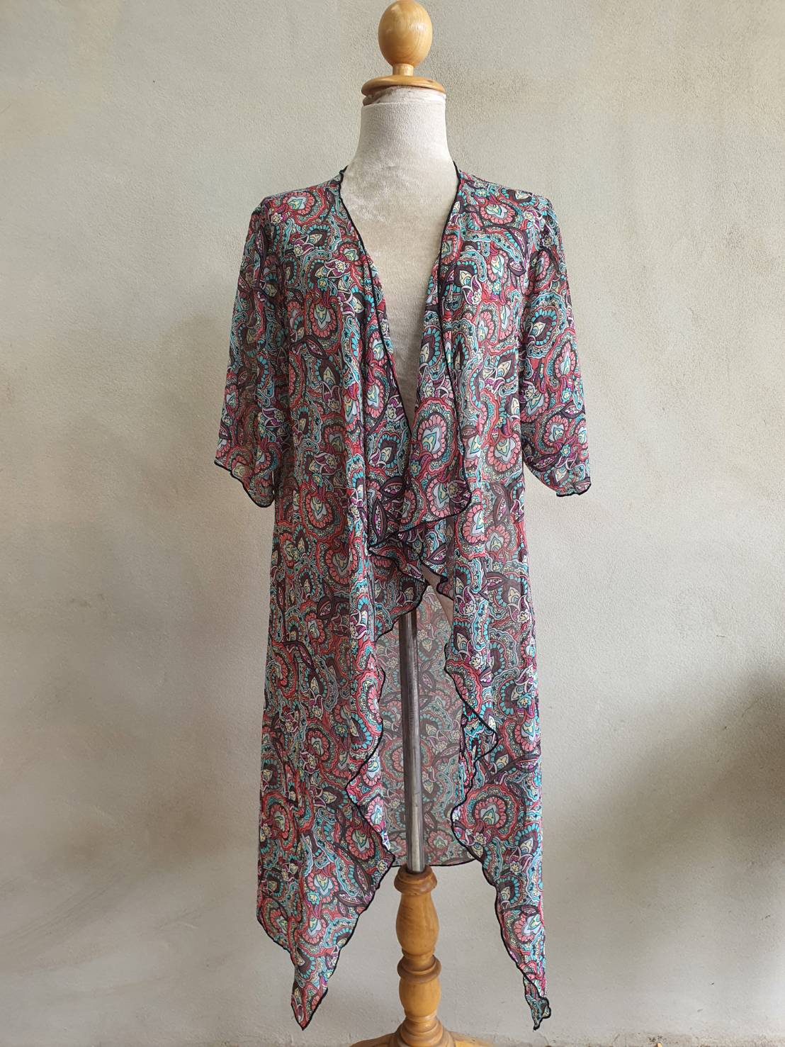 FF05088 เสื้อคลุมมือสอง ลวดลายสวยๆ แบรนด์ LULAROE อก free