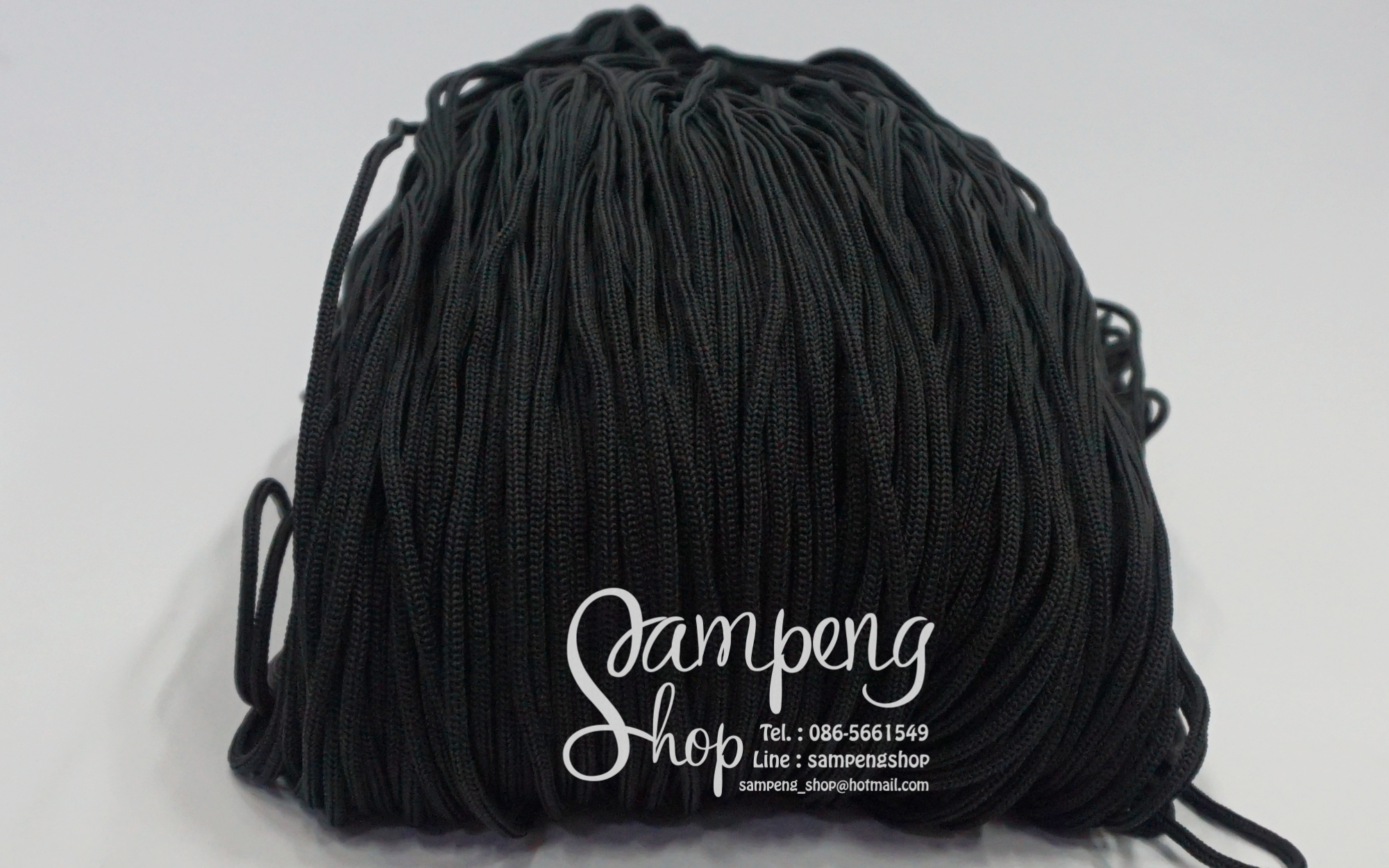 เชือกร่ม P.P. #6 สีดำ (10เมตร)