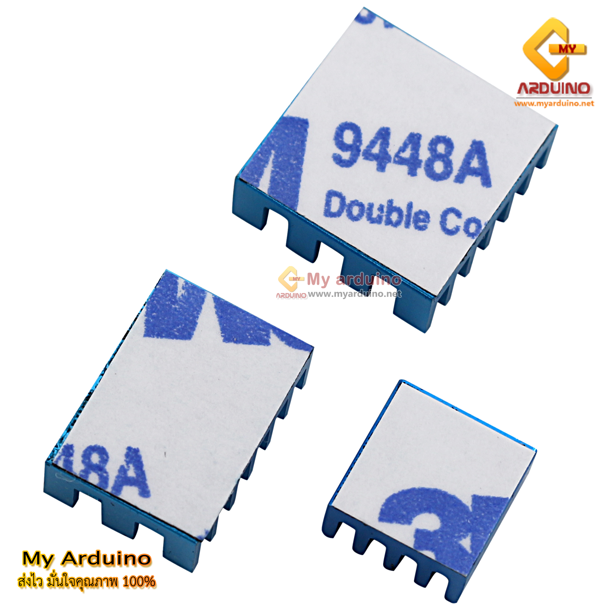 แผ่นระบายความร้อน Heat Sink 3 ชิ้น สำหรับ Raspberry Pi4 สีฟ้า - ขาย ...