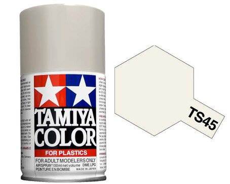 สีพ่นโมเดลรถ สีพ่นโครงรถ สีสเปรย์ทามิย่า Tamiya Spray Color TS-45 Pearl White (100 ml)