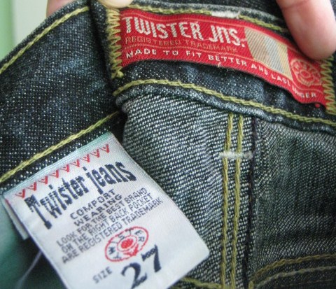 FF02149 กางเกงยีนส์ แบรนด์เนม มือสอง TWISTER JEANS "เอว 28 นิ้ว"