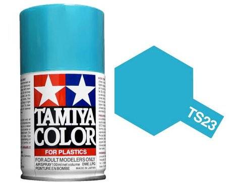 สีพ่นโมเดลรถ สีพ่นโครงรถ สีสเปรย์ทามิย่า Tamiya Spray Color TS-23 Light Blue (100 ml)