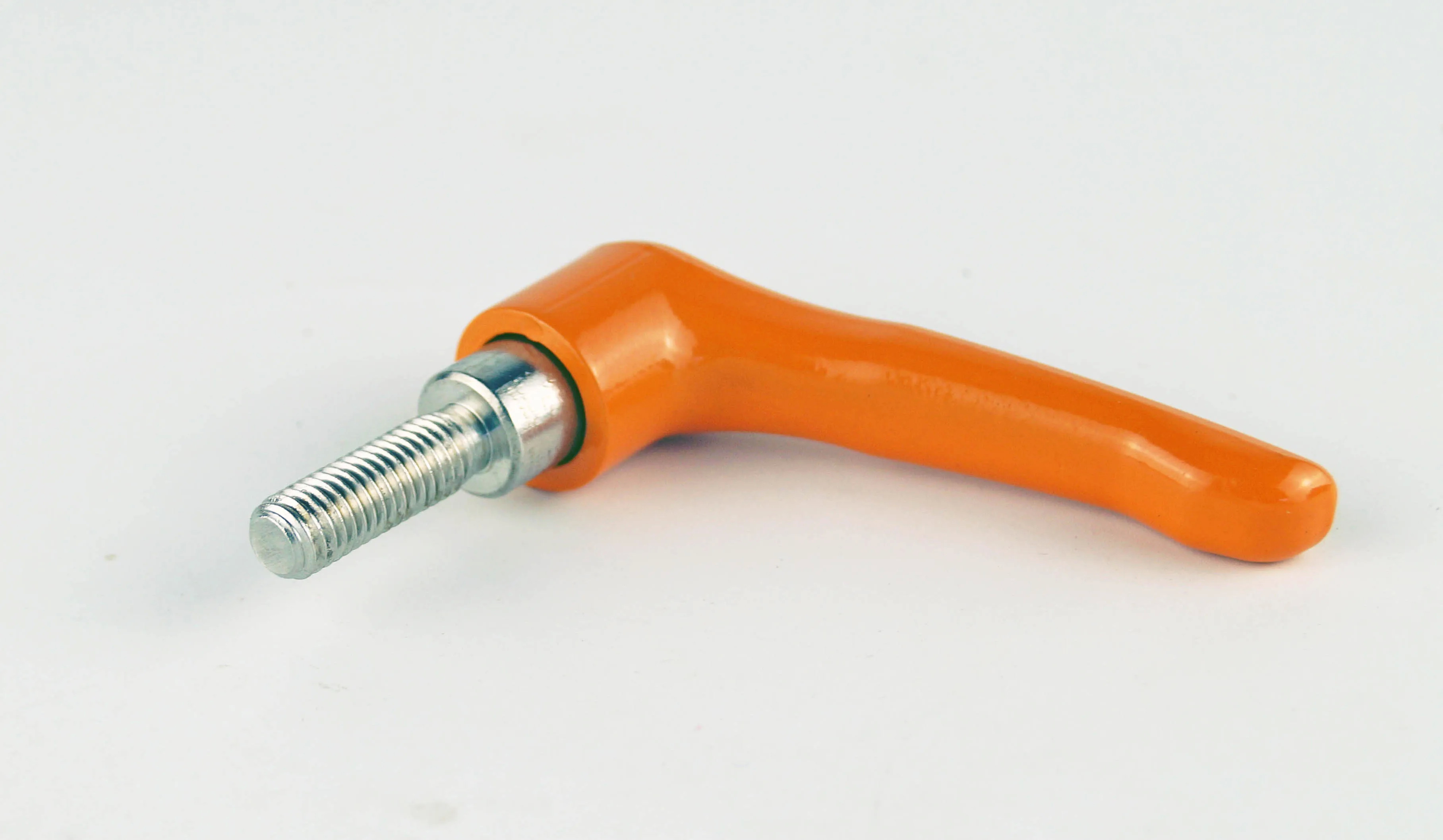 มือจับปรับระดับ เกลียวแสตนเลส M8 X 40 สีส้ม Stainlesss Steel Clamping Handle Tension Levers ,Solid Adjustable Handle