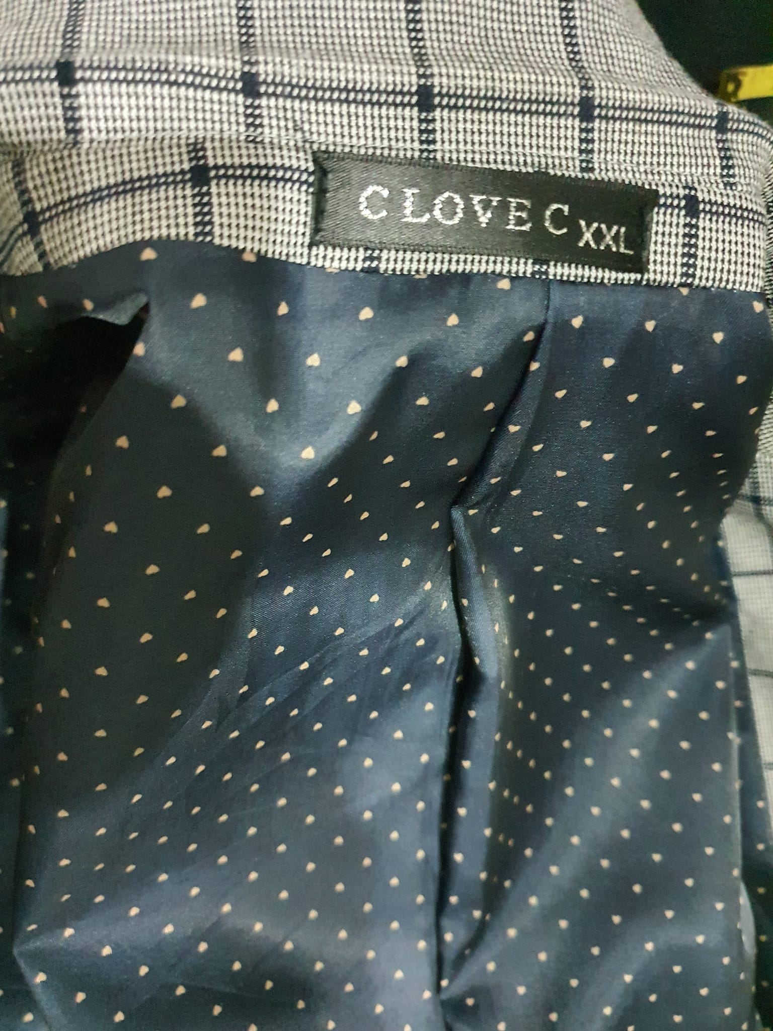 Suit0032 เสื้อสูท นำเข้า มือสอง สีเทา CLOVEC อก 38 นิ้ว
