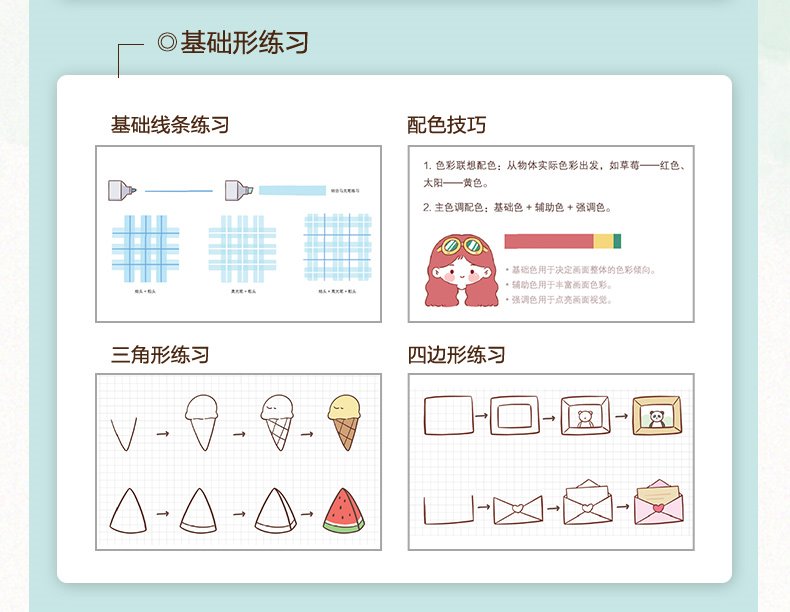 (ลดราคา-มีรอยจากการขนส่ง) หนังสือวาดคาแรคเตอร์ Q น่ารัก ด้วย Ipad และ วาดมือ
